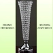 Aluminium Clear Crystal Bead Long Flower Vase, Shape: Round-6387588-sm