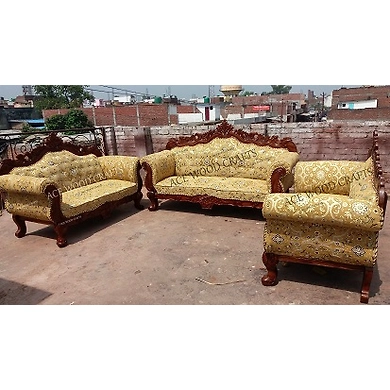 Ace Wood Crafts Classic Sofa Set 7 Seater Teak Wood-1