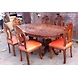 Ace Wood Crafts Classic 6 Seater Handcarved Wooden Dining Set-DININGSET02OVL-sm