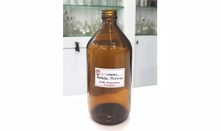 Phenyl Amber Empty Glass Bottle