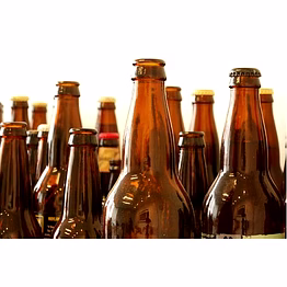 gm overseas colored amber glass bottle