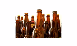 Colored Amber Glass Bottle