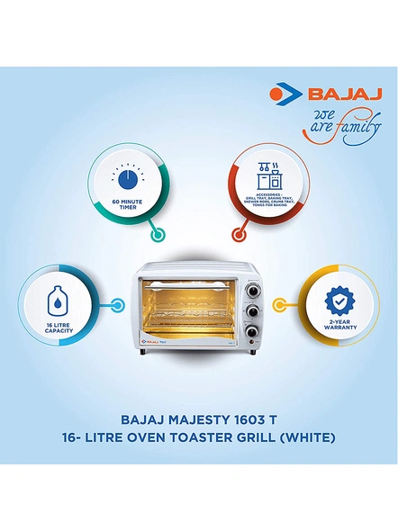 Bajaj Majesty 1603 T OTG-16 litres-2 years warranty-OTG-2