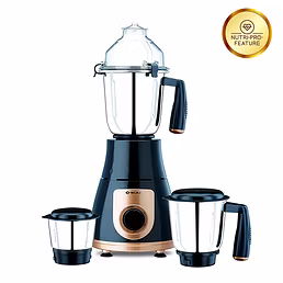 Bajaj GX 3701 750 Watts Mixer Grinder with 3 Jars (Black)