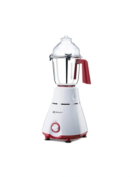 Bajaj GX 4701 800 Watts Mixer Grinder with 4 Jars (White &amp; Red)-800 W-18000-2 years on product and 5 years on motor-2