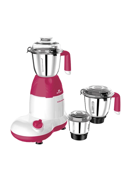 Bajaj Hexagrind 600-watt Mixer Grinder with 3 Jars (White/Red)-600 W-18000-2 years on product and 5 years on motor-4
