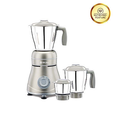 Bajaj Ivora Silky Caramel 800 watts Mixer Grinder With 3 Jars