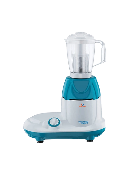 Bajaj Twister Fruity 750-Watts Mixer Grinder with 3 Jars (White/Blue)-750 W-18000-2 years on product and 5 years on motor-1