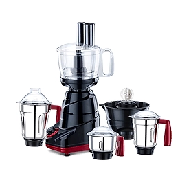 Bajaj Maverick 750-Watt Mixer Grinder with 3 Jars Food Processor Bowl and Coconut Scraper