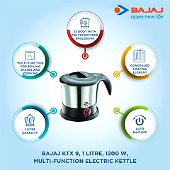 Bajaj KTX 9 1L SS Non-Strix Kettle