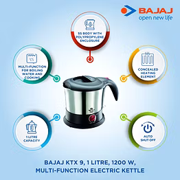 Bajaj KTX 9 1L SS Non-Strix Kettle