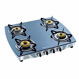 Bajaj CGX 10 Glass Top 4 Burner Black Gas Stove/Cooktop