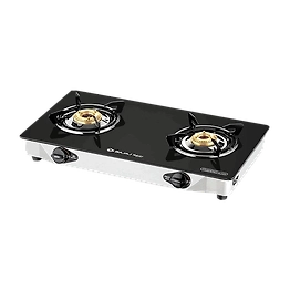 Bajaj CGX2 Eco Glass Top 2 Burner Black Gas Stove