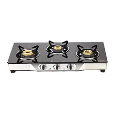Bajaj CGX3 Eco Glass Top 3 Burner Gas Stove – Stylish & High-Performance Cooking Solution