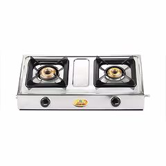 Bajaj Popular Eco 2 Burner Stainless Steel Gas Stove – Reliable & Durable Cooking Solution