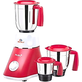 Bajaj Mixer Grinder Ruby 500 W Red & White