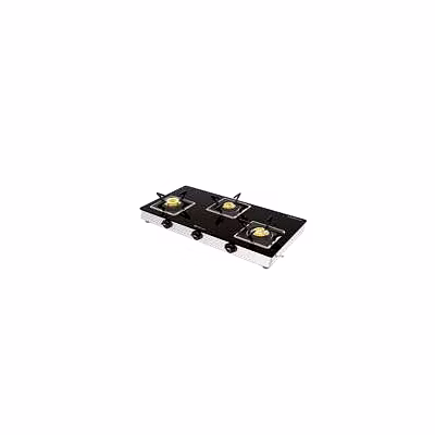 bajaj cooktop 3 burner glasstop 3bjgs7 with square pan support