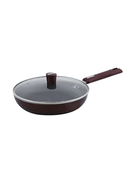 Nirlep Selec+ 24 Cm Non Stick Induction Fry Pan with Lid 3 mm-ijfp24