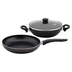 Nirlep Kitchen Essential Gift Set 3 pcs-Kadai & Fry Pan with lid