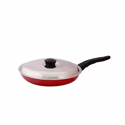 nirlep sakhi 24 cm non stick fry pan with lid 2.6 mm
