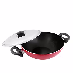Nirlep Sakhi 3.5 Ltr 28 Cm Non Stick Kadhai with Lid 2.6 mm