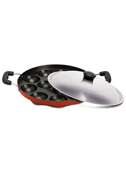 Nirlep Snackmaker Appa Patra with Lid-Non Stick-1