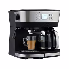 Morphy Richards DuoPresso 2-in-1 Coffee Maker|Drip & Espresso| 15 bar Pressure| Digital Display|Removable Drip Tray| Upto 10 cups* of Coffee| Keep Warm Tray| 2-Yr Warranty|Black