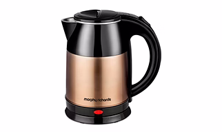 Morphy Richards Radiant kettle 1.8 Liters 1500 Watts Electric Kettle (Detachable Base, Dry Boil Cut Off Protection, 590027, Copper/Black)