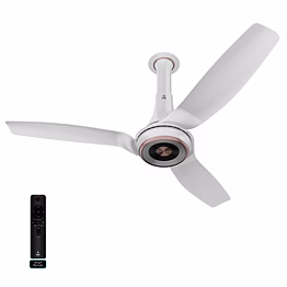 nnex dryft a95 bldc iot 1200mm premium ceiling fan |20% higher air thrust|wifi|remote (classic white)