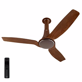 nnex dryft a90 bldc 1200 mm 5 stars rated premium ceiling fan with remote control 20%* higher air thrust walnut