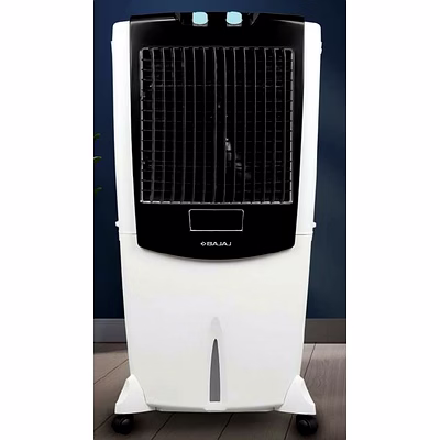 bajaj 115 l desert air cooler (white, black, shield series mighty 115)