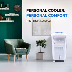 Bajaj Frio 23L Personal Air Cooler with Honeycomb Pads, Typhoon Blower Technology, Powerful Air Throw and 3-Speed Control,