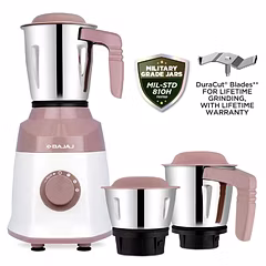 Bajaj Military Series Duetto 500W Lilac Mixer Grinder