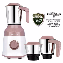 bajaj military series duetto 500w lilac mixer grinder