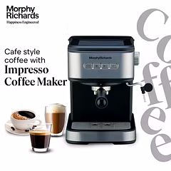 Morphy Richards Impresso Coffee Maker – Professional Brewing | Sleek Design & Rich Flavor