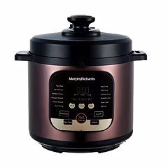 Morphy Richards WizPot 6L Electric Multi Cooker – 14 Preset Menus, Digital Display, Metallic Brown