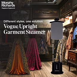 Morphy Richards Vogue Professional Upright GS 500022 – 2000W Garment Steamer with Adjustable Ironing Board