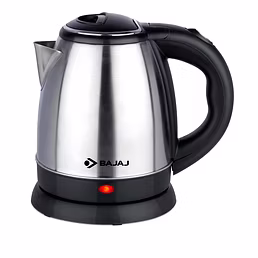 Bajaj KTX 1.2 Litre DLX Electric Kettle – 1350W, Stainless Steel Body, Cordless Operation, Auto Shut-Off, 2-Year Warranty (Silver & Black)