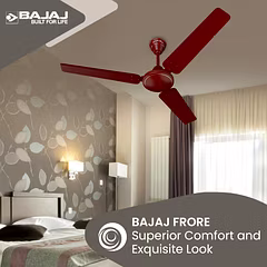 Bajaj Chetak HS EEB 1200 mm 3-Blade Ceiling Fan – Dark Brown | High-Speed Performance | 1-Star Energy Rating | 2-Year Warranty