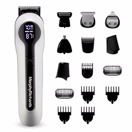 Morphy Richards Kingsman Digital 15-in-1 Body Groomer – USB Rechargeable, 120-Min Runtime, 17 Length Settings, Sleek Digital Display, 2-Year Warranty