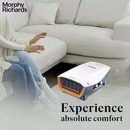 Morphy Richards Aristo 2000W PTC Room Heater (White, Model: 290035) | Adjustable Thermostat, Overheat Protection, Compact Design
