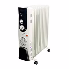 Morphy Richards 2900W Oil-Filled Radiator Room Heater | 11 Fins, Adjustable Thermostat, Overheat Protection, Silent Operation, Portable Design