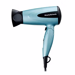 Morphy Richards Idazzle HD121DC 1200W Hair Dryer | 2-Speed & 2-Heat Settings | Foldable Handle | Detachable Concentrator | Aqua Blue & Black | Ideal Gift for Him & Her | 2-Year Warranty