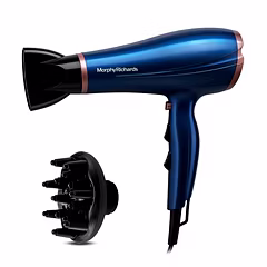Morphy Richards Stylist Care HD192DC 1900W Hair Dryer | 3-Speed & 2-Heat Settings | Frizz-Free Shiny Hair | With Diffuser & Detachable Concentrator | Blue & Rose Gold | 2-Year Warranty