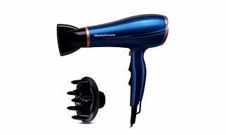 Morphy Richards Stylist Care HD192DC 1900W Hair Dryer | 3-Speed & 2-Heat Settings | Frizz-Free Shiny Hair | With Diffuser & Detachable Concentrator | Blue & Rose Gold | 2-Year Warranty