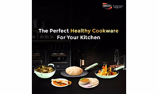 Nirlep NutriHealth Dosa Tawa 32 cm | Silver Ion Coating | Metal Spoon Friendly | Soft Touch Handle | Non-Stick Tawa for Dosa, Uttapam, Pancakes | 18-Month Guarantee