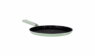 Nirlep NutriHealth Flat Tawa 29 cm | Silver Ion Coating | Metal Spoon Friendly | Soft Touch Handle | Non-Stick Tawa for Roti, Dosa & Pancake | 18-Month Guarantee