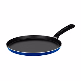 nirlep nutrihealth 28 cm non-stick aluminium flat griddle | extra thick base | model nhfg28 | ideal for roti, paratha, chilla, pancake | gas & induction compatible