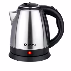 Bajaj KTX DLX 1.5 Litre Electric Kettle, 1350W, Stainless Steel Body, Cordless Operation, Auto Shut-Off & 2-Year Warranty (Silver & Black)