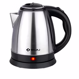 Bajaj KTX DLX 1.5 Litre Electric Kettle, 1350W, Stainless Steel Body, Cordless Operation, Auto Shut-Off &amp; 2-Year Warranty (Silver &amp; Black)